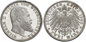 WÜRTTEMBERG. Wilhelm II., 1891-1918. J. 174, EPA 2/74. 
Ein zweites Exemplar.
Prachtexemplar !
EA, St