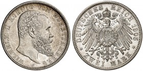 WÜRTTEMBERG. Wilhelm II., 1891-1918. J. 174, EPA 2/74. 
2 Mark 1905.
vz - St