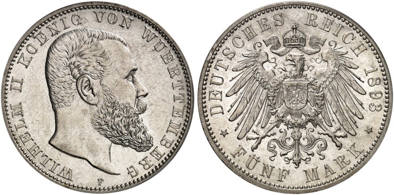 WÜRTTEMBERG. Wilhelm II., 1891-1918. J. 176, EPA 5/60. 
Ein zweites Exemplar.
...