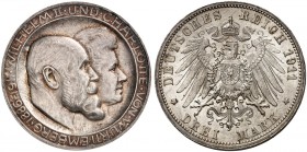 WÜRTTEMBERG. Wilhelm II., 1891-1918. J. 177b, EPA 3/37. 
Ein zweites Exemplar.
schöne Patina, St