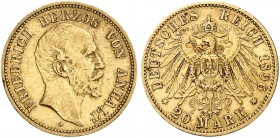 ANHALT. Friedrich I., 1871-1904. J. 181, EPA 20/2. 
20 Mark 1896.
ss