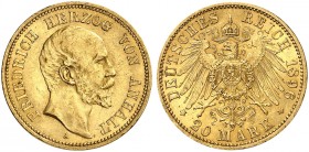 ANHALT. Friedrich I., 1871-1904. J. 181, EPA 20/2. 
Ein zweites Exemplar.
winz. Rdf., vz