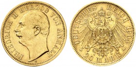 ANHALT. Friedrich II., 1904-1918. J. 182, EPA 20/3. 
Ein zweites Exemplar.
vz / f. St