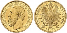 BADEN. Friedrich I., 1852-1907. J. 183, EPA 10/2. 
Ein zweites Exemplar.
vz+