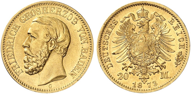 BADEN. Friedrich I., 1852-1907. J. 184, EPA 20/4. 
Ein zweites Exemplar.
vz