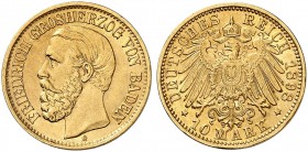 BADEN. Friedrich I., 1852-1907. J. 188, EPA 10/4. 
Ein zweites Exemplar.
vz