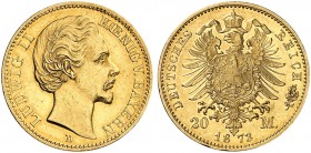 BAYERN. Ludwig II., 1864-1886. J. 194, EPA 20/8. 
Ein zweites Exemplar.
vz - St