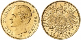 BAYERN. Otto II., 1886-1913. J. 201, EPA 10/11. 
10 Mark 1903.
vz - St