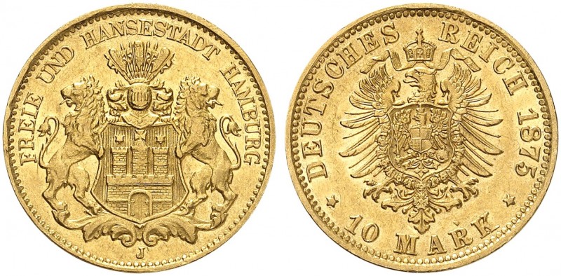 HAMBURG. J. 209, EPA 10/15. 
10 Mark 1875.
f. vz / vz