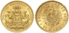 HAMBURG. J. 210, EPA 20/14. 
20 Mark 1875.
vz - St