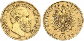 HESSEN. Ludwig IV., 1877-1892. J. 219 H, EPA 10/19. 
Ein zweites Exemplar.
ss