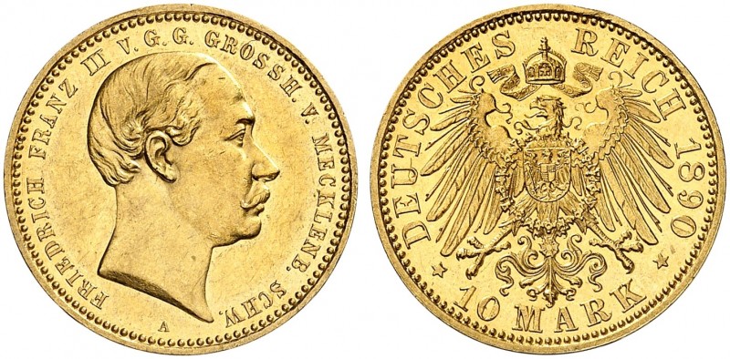 MECKLENBURG - SCHWERIN. Friedrich Franz III., 1883-1897. J. 232, EPA 10/27. 
10...
