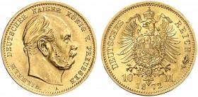 PREUSSEN. Wilhelm I., 1861-1888. J. 242 A, EPA 10/33. 
10 Mark 1872 A.
St