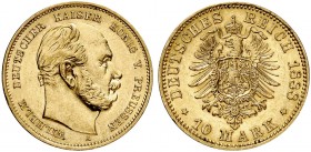 PREUSSEN. Wilhelm I., 1861-1888. J. 245 A, EPA 10/36. 
10 Mark 1888 A.
vz - St