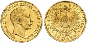 PREUSSEN. Wilhelm II., 1888-1918. J. 251, EPA 10/41. 
10 Mark 1898.
vz - St