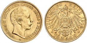 PREUSSEN. Wilhelm II., 1888-1918. J. 251, EPA 10/41. 
10 Mark 1912.
vz / vz - St