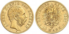 SACHSEN. Albert, 1873-1902. J. 261, EPA 10/44. 
10 Mark 1881.
ss