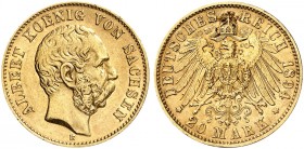 SACHSEN. Albert, 1873-1902. J. 264, EPA 20/43. 
20 Mark 1894.
ss - vz