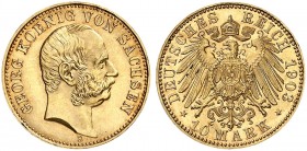 SACHSEN. Georg, 1902-1904. J. 265, EPA 10/46. 
10 Mark 1903.
vz