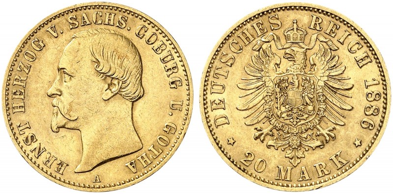 SACHSEN - COBURG - GOTHA. Ernst II., 1844-1893. J. 271, EPA 20/48. 
Ein zweites...