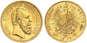 WÜRTTEMBERG. Karl, 1864-1891. J. 290, EPA 20/62. 
Ein zweites Exemplar.
f. St