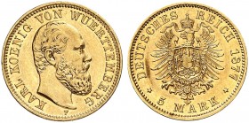 WÜRTTEMBERG. Karl, 1864-1891. J. 291, EPA 5/86. 
Ein zweites Exemplar.
vz