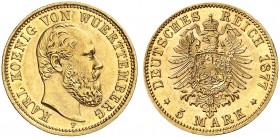 WÜRTTEMBERG. Karl, 1864-1891. J. 291, EPA 5/86. 
Ein viertes Exemplar.
vz St