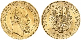 WÜRTTEMBERG. Karl, 1864-1891. J. 292, EPA 10/53. 
Ein zweites Exemplar.
f. St