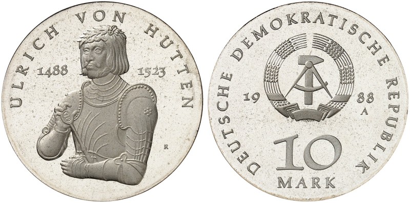 J. 1622. 
10 Mark 1988, von Hutten.
In Kapsel, PP