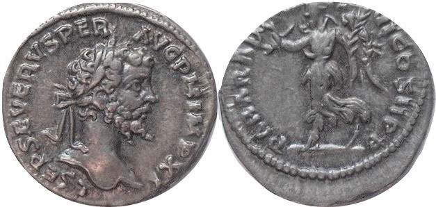 AR Denarius - Laodicea mint.
Av: Lauerate head right, Rev:Victoria advancing ri...