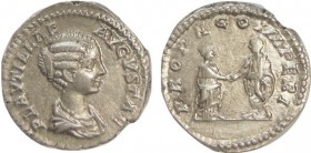 Plautilla, wife of Caracalla +212, AR Denarius