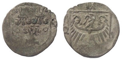 Heller
Av:Arm with three lilie, 
Rev:Eagle with cross on the brest
 Saurma-Je...