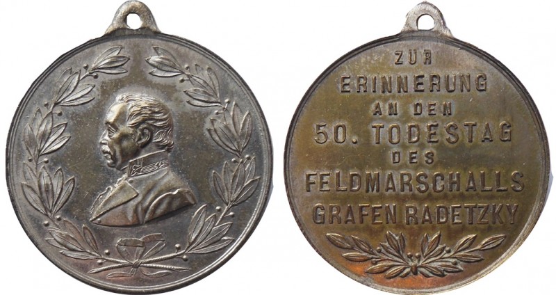 Feldmarschall graf Radetzky
Medaille to 50.anniversary of death (1908) Hauser.2...