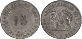 Italian States 1848-1849, Governo provvisorio di Venetia, 15 Centesimi - 1848
