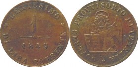 Italian States 1848-1849, Governo provvisorio di Venetia, 1 Centesimo - 1849