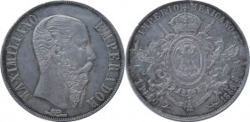 Mexico, Maxmilian I. 1864-1867 - 1 Peso 1866