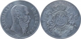 Mexico, Maxmilian I. 1864-1867 - 1 Peso 1867