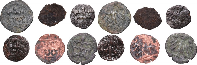 Lot of denarius
Denary jagiellońskie, Zestaw falsów z epoki
 Obiegowe egzempla...