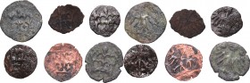 Lot of denarius
Denary jagiellońskie, Zestaw falsów z epoki
 Obiegowe egzemplarze. 

Grade: VF 
 Polen, Poland