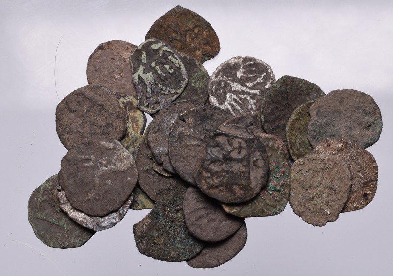 Lot of 30 polish denarii
Denary jagiellońskie, zestaw 30 egz.
 Możliwe fałszer...