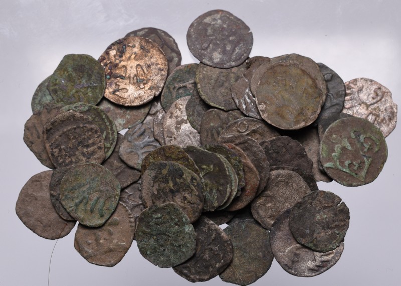 Lot of 52 polish denarii
Denary jagiellońskie, zestaw 52 egz.
 Możliwe fałszer...
