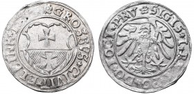 Sigismund I, Groschen 1534, Elbing
Zygmunt I Stary, Grosz 1534, Elbląg - PRV
 Piękny, okołomenniczy egzemplarz, lekko niedobity. Wyśmienicie zachowa...