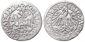 Sigismund II Augustus, Half-groat 1547, Vilnius - LI/LITVA
Zygmunt II August, Półgrosz 1547, Wilno - LI/LITVA
 Bardzo ładny egzemplarz. Niedobicie. ...