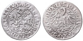 Sigismund II Augustus, Half-groat 1547, Vilnius - LI/LITVA
Zygmunt II August, Półgrosz 1547, Wilno - LI/LITVA
 Ładny detal, lekko niedobita. Odmiana...