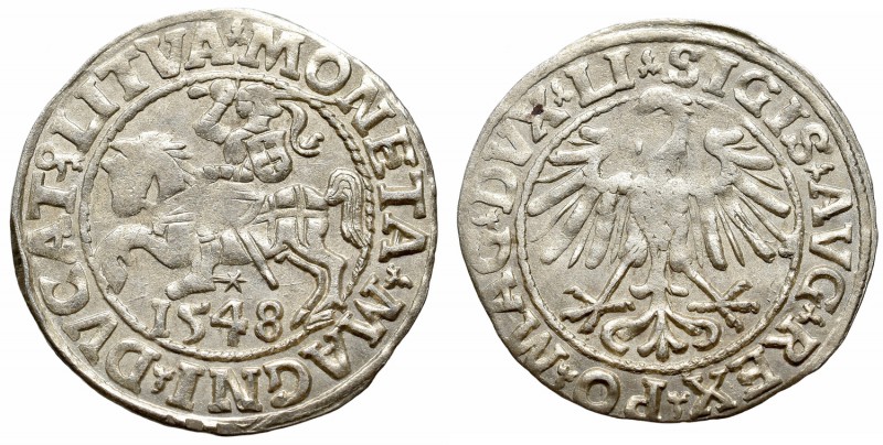 Sigismund II Augustus, 1/2 groschen 1548, Vilnius - LI/LITVA
Zygmunt II August,...