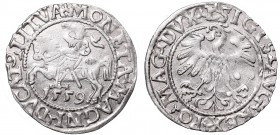 Sigismund II Augustus, Half-groat 1559, Vilnius - L/LITVA
Zygmunt II August, Półgrosz 1559, Wilno - L/LITVA
 Pięknie zachowany egzemplarz, ładny poł...