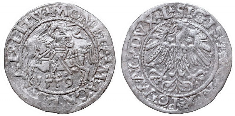 Sigismund II Augustus, Half-groat 1559, Vilnius - L/LITV
Zygmunt II August, Pół...