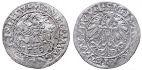 Sigismund II Augustus, Half-groat 1559, Vilnius - L/LITV
Zygmunt II August, Półgrosz 1559, Wilno - L/LITV
 Ładny, w pełni czytelny egzemplarz. Patyn...