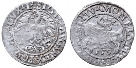 Sigismund II Augustus, Half-groat 1559, Vilnius - L/LITV
Zygmunt II August, Półgrosz 1559, Wilno - L/LITV
 Ładny, lekko niedobity egzemplarz. Patyna...