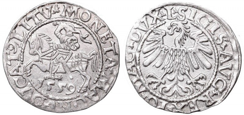 Sigismund II Augustus, Half-groat 1559, Vilnius - L/LITV
Zygmunt II August, Pół...